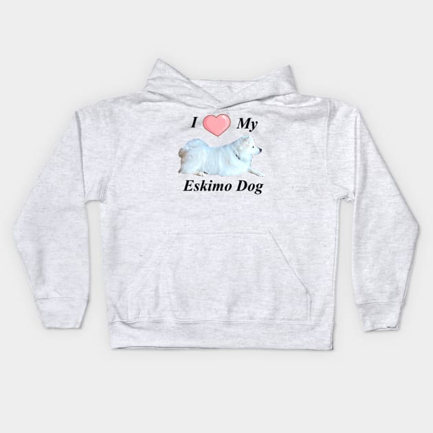 Love for an American Eskimo Dog Kids Hoodie by Zen Goat 